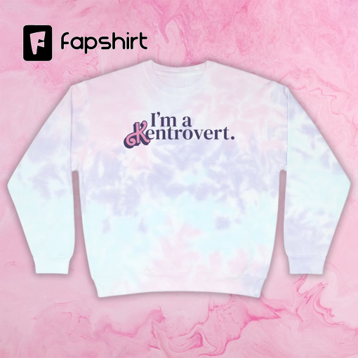 I’m a Kentrovert Tie-Dye Sweatshirt,Ken shirt, Barbi Movie Tshirt, Ken Barbi-E Movie T-Shirt, I am kenough, Introvert Fashion Statement