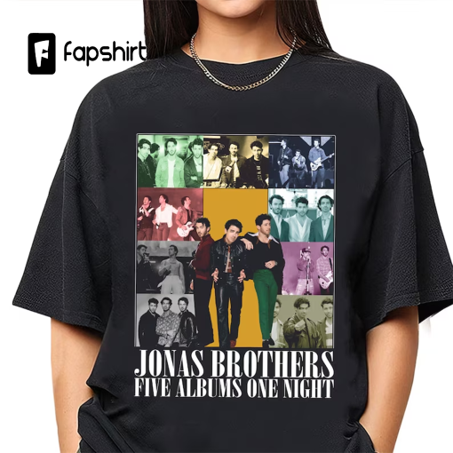 Retro Jonas Brothers The Eras Tour Shirt, Jonas Brothers Shirt, Jonas Brother Merch, Joe Jonas Homage Shirt, Five Albums One Night Tour Tee