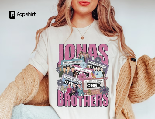 Retro Jonas Brothers Cassette Shirt, Nick Joe Kevin Jonas Shirt, Retro Five Albums One Night Tour Shirt, Jonas brother For Fan tour 2023 Tee