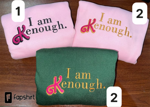 I am kenough Embroidered sweatshirt, i am kenough hoodie, i am kenough, i am enough, barbi movie, ken shirt, barbi shirt,i am kenough