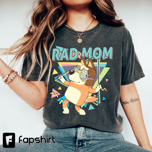 Retro Rad Mom Bluey Shirt, Retro Chilli Heeler Shirt, Mom Bluey Shirt, Mom Shirt, Mama Shirt, Chilli Heeler, Bluey Family Shirt