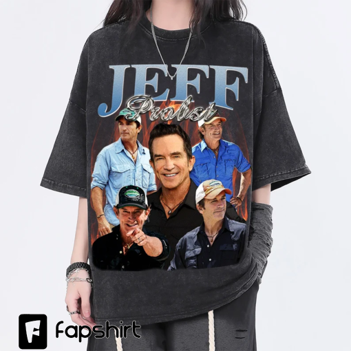 Jeff Probst Vintage Washed Shirt, Presenter Homage Graphic Unisex T-Shirt, Retro 90’s Fans Tee Gift