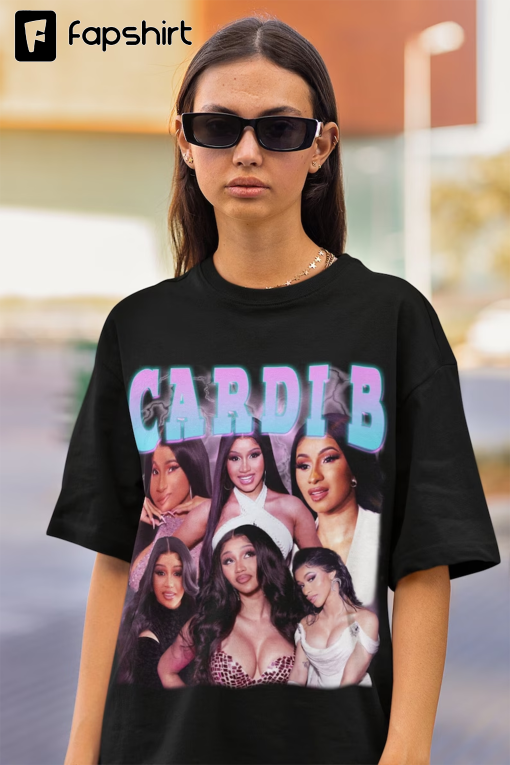 Cardi B Retro shirt, Cardi B Vintage print T-Shirt, Cardi B Unisex Clothing, Cardi B Summer days, Cardi B Birthday Gift Longsleeve Shirt