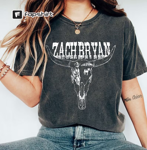 Vintage Zach Bryan Bullhead Shirt, Zach Bryan Country Music Shirt, Zach Bryan Merch, The Burn Burn Burn 2023 Tour Shirt