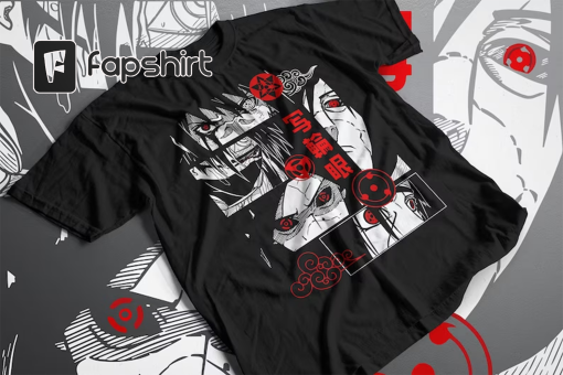 Anime Red Eyes T Shirt Black Unisex