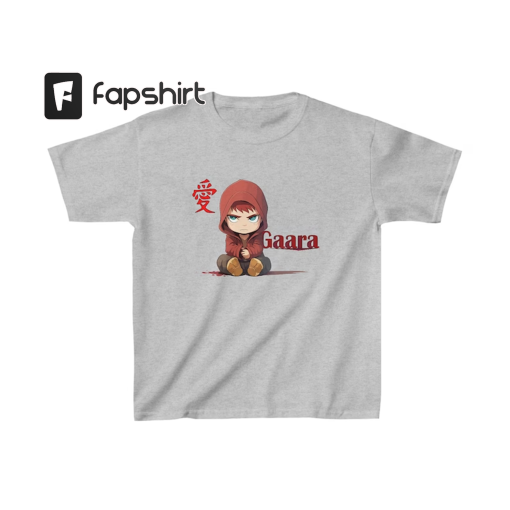 Gaara-themed children’s t-shirt, Unisex shirt, Fans gift, Anime-inspired kids tee, Cosplay, Japanese anime, Naruto Uzumaki, Cute anime shirt