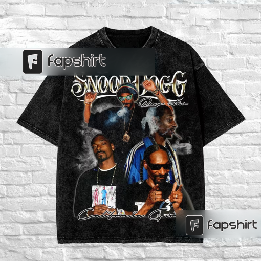 Snoop Dogg Vintage Wash T Shirt World Tour 2023 T-Shirt Hip Hop 90s Vintage Retro Graphic Shirt Streetwear Gifts Unisex Short Sleeve