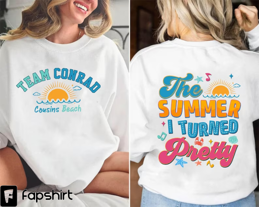 The Summer I Turned Pretty 2 Sided Shirts, Cousins Beach Shirt, Team Conrad Team Jeremiah Team Steven Team Belly Tee, Beach Vibe, Summer Tee