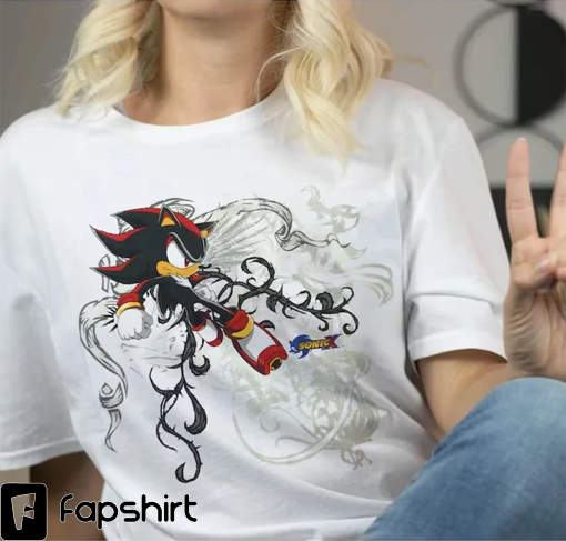 Sonic X – T-Shirt, Sonic X Shadow White Tribal Shirt, Sonic X Tee, Shadow The Hedgehog Shirt, Jesse Pinkman Shirt, Trending Shirt Unisex