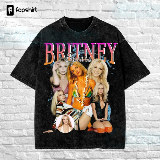 Britney Spears Vintage Washed T Shirt 90’S Fans Metaphysical Pop Culture T-Shirt Princess Of Pop Homage Graphic Unisex Shirt Short Sleeve