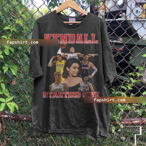 90s Vintage Kendall Starting Five Shirt Loahaddian Kendall Jenner Team Shirt, Kendall Starting Five Tee Long Sleeve, Gift for Fans