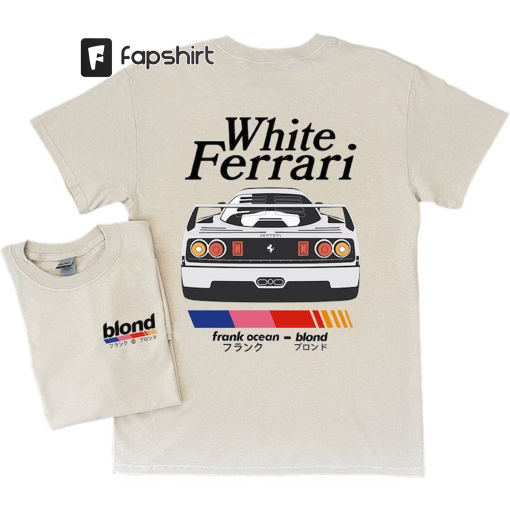 Frank Ocean BLOND WHITE FERRAR! Short Sleeve Shirt | blond album | music gift | vintage style tee | Blonded | Trends Original Design