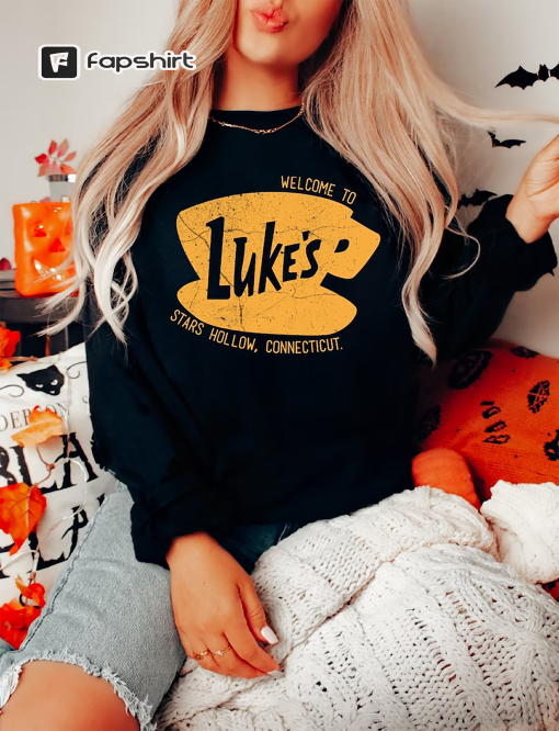 Retro Luke’s Diner Sweatshirt And Hoodie, Luke’s Diner Shirt, Stars Hollows Sweatshirt, Tv Show Gifts, BD-199