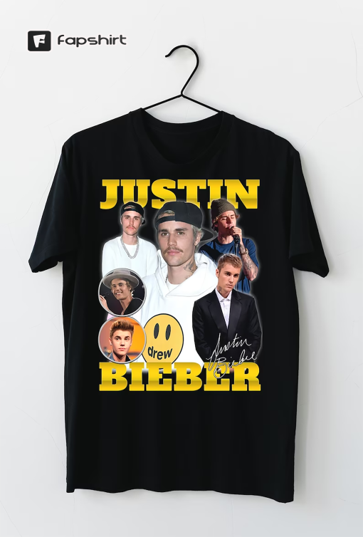 Justin Bieber T-Shirt, 90s Graphic Inspired Bootleg, Graphic Retro Shirt, Unisex Hip Hop Tee, Justin Bieber Fan Gift Merch, Drew