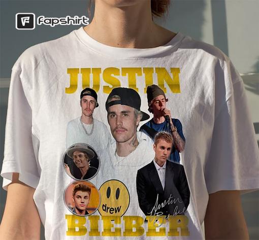 Justin Bieber T-Shirt, 90s Graphic Inspired Bootleg, Graphic Retro Shirt, Unisex Hip Hop Tee, Justin Bieber Fan Gift Merch, Drew