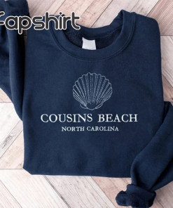 Cousins Beach Embroidered Crewneck-Cousins Beach North Carolina…