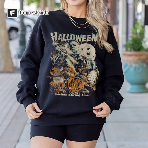 Vintage Michael Myers Halloween Sweatshirt, Horror Movies Sweatshirt, Retro Horror Movies Shirt, Michael Myers Shirt, Halloween Safety Shirt