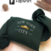 Hamptons vintage sweatshirt, embroidered crewneck, cute New York sweater