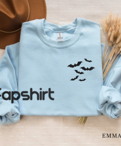 Embroidered Bats Sweatshirt, Halloween Sweatshirt, Its Frickin…