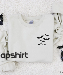 Embroidered Bats Sweatshirt, Halloween Sweatshirt, Its Frickin…