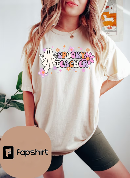 Halloween Shirts, Spooky Teacher Shirt, Teacher Shirts, Teacher Halloween Shirts, Retro Halloween Teacher, Elementary Teacher Tshirt