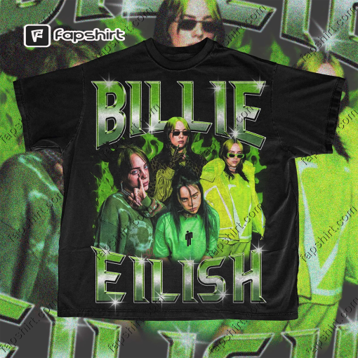 ORIGINAL Billie Eilish Bootleg Rap Style T-Shirt, Vintage, Retro, 90s, Throwback, Gift