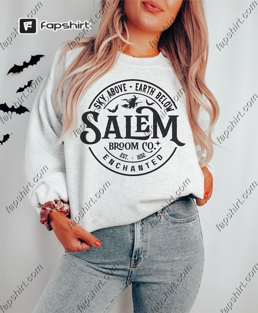 Salem Witch Sweatshirt, Salem Halloween Shirt, Salem Massachusetts Sweater, Halloween Salem Broom, Salem Girls Trip, Fall Shirt, 1692 Salem