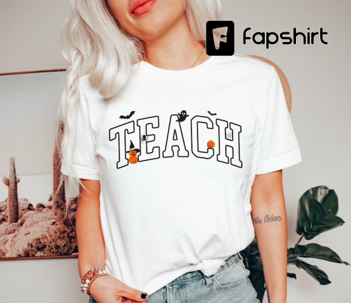 halloween shirt Teacher Halloween tshirt Halloween Teacher Spooky Teacher Ghost tee grade level shirt spooky shirt pumpkin teacher shirt