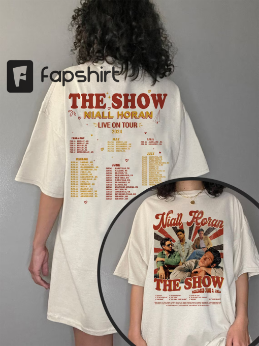 Niall Horan Tracklist Graphic Shirt, The show Live on tour 2024 ,Niall Horan Shirt, Niall Horan Gift for men women unisex tshirt