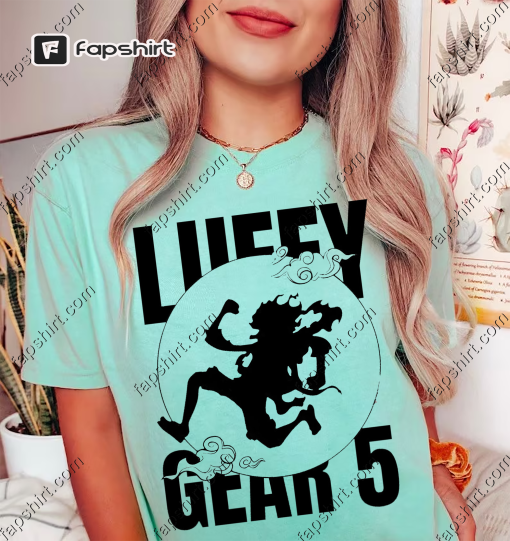 Luffy Gear 5 Shirt | Sun God Nika Shirt | Sun God Luffy Shirt | Luffy Sun God Shirt | Unisex Heavy Cotton Tee | Front and Back | DTG Print