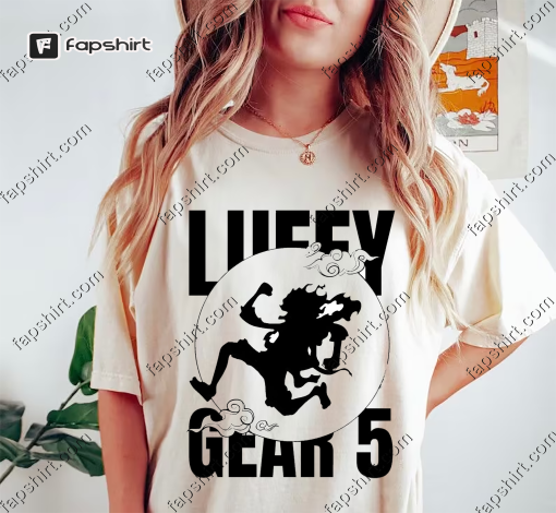 Luffy Gear 5 Shirt | Sun God Nika Shirt | Sun God Luffy Shirt | Luffy Sun God Shirt | Unisex Heavy Cotton Tee | Front and Back | DTG Print