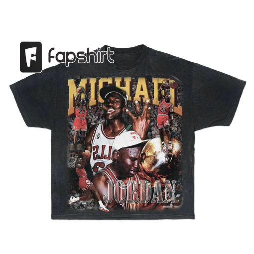 Vintage 90s Basketball Bootleg Style T-Shirt | Michael Jordan Graphic Tee | Retro Basketball Shirt | Unisex Oversized Washed Shirt Gift