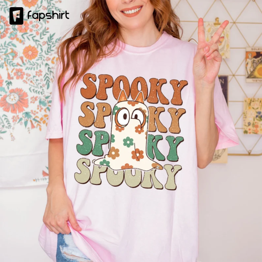 Bluey Spooky Bingo Shirt, Happy Heelerween Shirt, Halloween Bluey Shirt, Bluey Bingo Boo Shirt, Halloween Trick or Treat Bluey