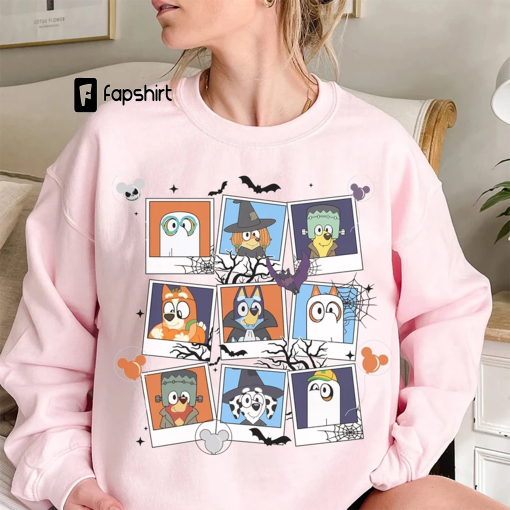 Bluey Halloween Shirt, Bluey and Bingo Spooky Vibes Sweatshirt, Trick or Treat Shirt