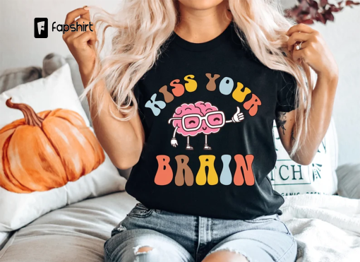 Kiss Your Brain Custom Shirt,Teacher Shirts, Teacher Appreciation Gift, Custom Retro Teacher Gifts, Sped Teacher Tshirt, Teacher T Shirt