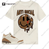 Anti Social Ber Type Back Shirt Match Jordan 3 Palomino Shirt in Natural Color