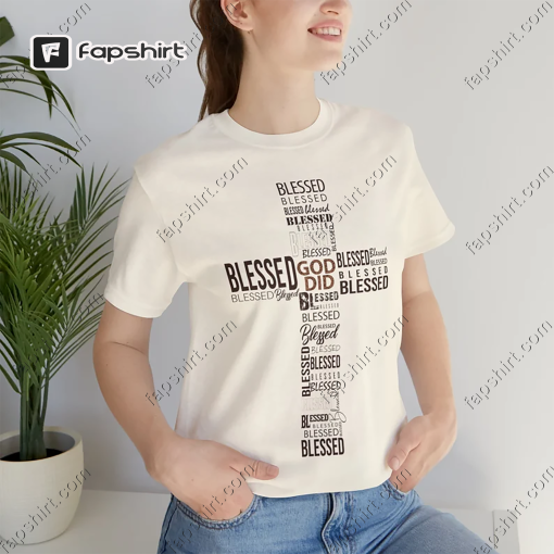 Blessed Shirt To Match Jordan 3 Palomino/Orewood Brown Sneaker, Jordan 3 Palomino/Orewood Brown Sneaker Tee