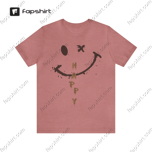 Happy Face Shirt To Match Jordan 3 Palomino/ Orewood Brown Sneaker Tee