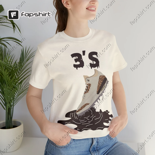 Shoe Drip Shirt To Match Jordan 3 Palomino/ Orewood Brown Sneaker Tee