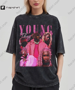 Young Thug Pink Hair Graphic T-Shirt, Retro…