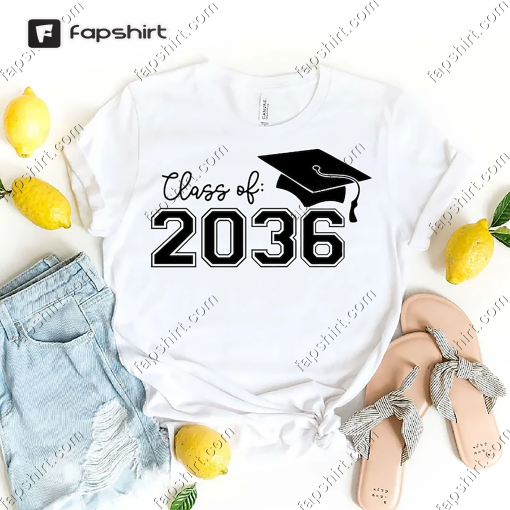 Class of 2036 Shirt, Growing Up Shirt, School Shirt, Graduation Shirt, School Memory Shirt, Graduation Gift, 2036 Shirt, Last Day Of School