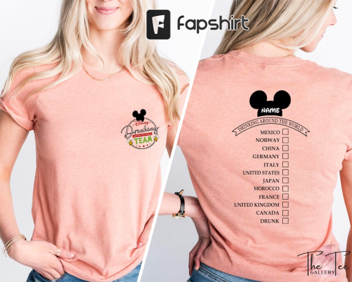 Drinking Around The World Shirt, Custom Name Shirt, Drinking Team, Epcot Food and Wine Festival,Epcot Shirt,Disney Drinking,Disneyworld Trip