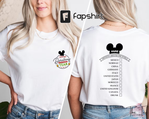 Drinking Around The World Shirt, Custom Name Shirt, Drinking Team, Epcot Food and Wine Festival,Epcot Shirt,Disney Drinking,Disneyworld Trip