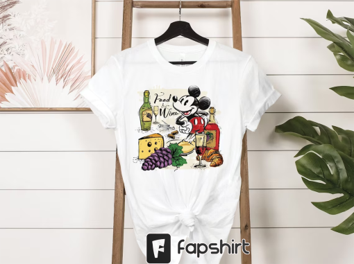 Food and Wine, Mickey Epcot shirt, Disney Epcot t-shirts, Food and Wine Festival Shirt