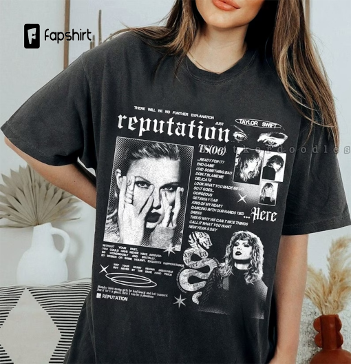 Vintage Reputation T-Shirt, Reputation Shirt, Rep Shirt, Eras Tour Gift, Reputation Track List Tshirt, Swiftie Shirt, Swifties Fan Gifts