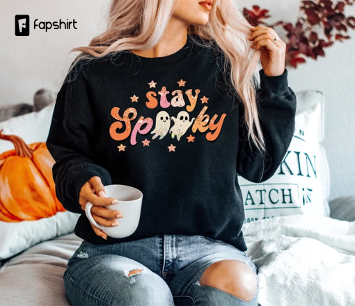 Stay Spooky T-Shirt, Spooky Vibe Shirt, Halloween T-shirt, Cool Halloween shirt, Funny Halloween shirt, Halloween Tee, Smiley Spooky Shirt