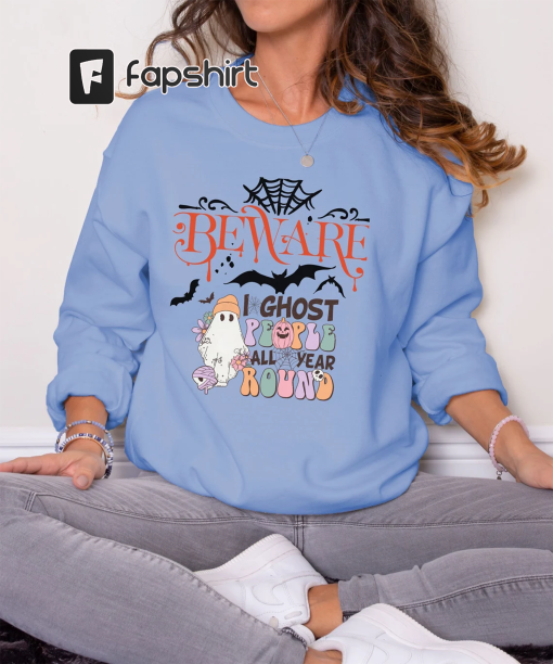 Funny Halloween Sweatshirt Mama Ghost Fall Gift For Her Cute Sweater Sister Auntie Gift Cute Friends B-Day Gift For Dad Ghost Scary Uncle