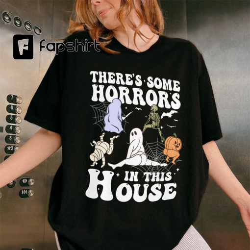 Comfort Colors There’s Some Horrors In This House Shirt, Halloween Shirt, Halloween party, Trendy Halloween Shirt, Retro Halloween Tee 2023