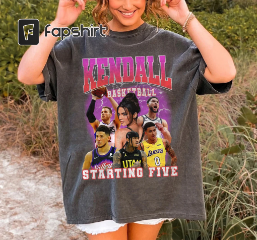 90s Vintage Kendall Starting Five Shirt, Loahaddian Kendall Jenner Team Shirt, Kendall Starting Five Tee Long Sleeve, Gift for Fans