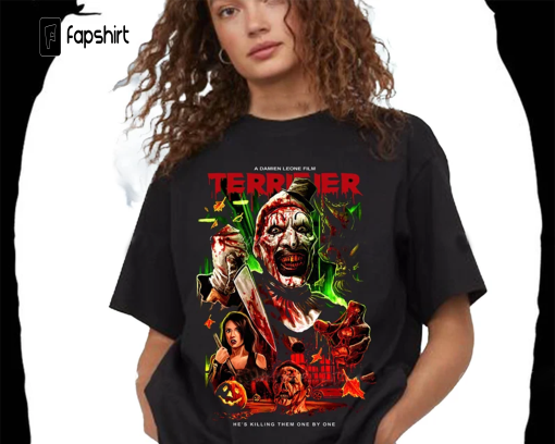 Hell On Shirts Terrifiers 2 shirt, Scary Clown Tshirt, Halloween T-Shirt, horror movie shirt, Halloween terrifier shirt,horror film Shirt